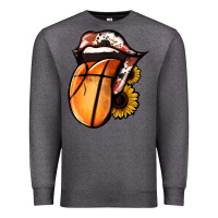 Charcoal Heather Basketball Tongue Premium Sweatshirt - Jasminsmagicworld