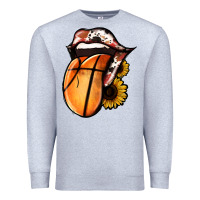 Heather Grey Basketball Tongue Premium Sweatshirt - Jasminsmagicworld