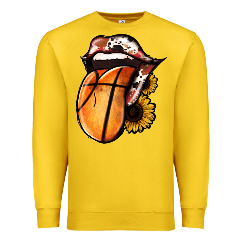 Basketball Tongue Premium Sweatshirt by Jasminsmagicworld | Teevron
