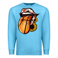 Ocean Blue Basketball Tongue Premium Sweatshirt - Jasminsmagicworld