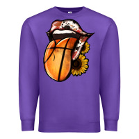 Purple Basketball Tongue Premium Sweatshirt - Jasminsmagicworld