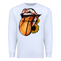 White Basketball Tongue Premium Sweatshirt - Jasminsmagicworld