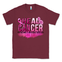 Burgundy Heal Cancer for nothing is impossible Classic Tee - FaDigitalArtStudio