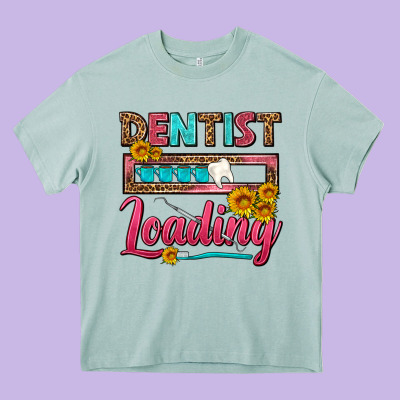 Dentist Loading With Coffee Mug Heavy Core Tee Designed By Fadigitalartstudio