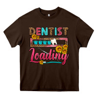 Chocolate Brown Dentist Loading With Coffee Mug Heavy Core Tee - FaDigitalArtStudio
