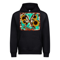 Black pisces turquoise cowhide Urban Hoodie - RanaPortraitStore