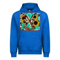 Cobalt pisces turquoise cowhide Urban Hoodie - RanaPortraitStore