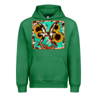 Emerald pisces turquoise cowhide Urban Hoodie - RanaPortraitStore