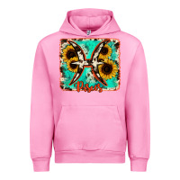 Fuchsia Pink pisces turquoise cowhide Urban Hoodie - RanaPortraitStore