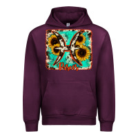 Mauve Wine pisces turquoise cowhide Urban Hoodie - RanaPortraitStore