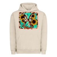 Pigment French Oak pisces turquoise cowhide Urban Hoodie - RanaPortraitStore