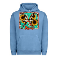 Pigment Pebble Blue pisces turquoise cowhide Urban Hoodie - RanaPortraitStore