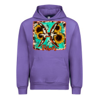 Tulip pisces turquoise cowhide Urban Hoodie - RanaPortraitStore
