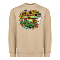 Mushroom Guanajuato sunflower serape map Heavyweight Sweatshirt - RanaPortraitStore