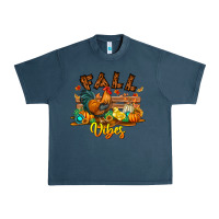 Midnight Navy Fall Vibes Urban Heavy Tee - CowhideDigitalArt