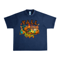 Navy Fall Vibes Urban Heavy Tee - CowhideDigitalArt