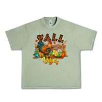 Oil Green Fall Vibes Urban Heavy Tee - CowhideDigitalArt
