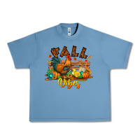 Pebble Blue Fall Vibes Urban Heavy Tee - CowhideDigitalArt