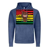 Vintage Denim Juneteenth American flag Vintage Hoodie - Artiststas