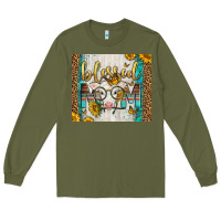 Army Green Western Blessed Mom Baby Calf Long Sleeve Tee - LillyAllenDesigns