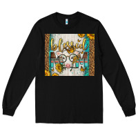 Black Western Blessed Mom Baby Calf Long Sleeve Tee - LillyAllenDesigns