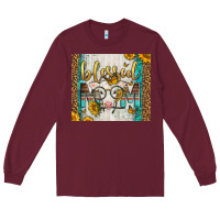 Burgundy Western Blessed Mom Baby Calf Long Sleeve Tee - LillyAllenDesigns
