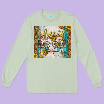 Western Blessed Mom Baby Calf Long Sleeve Tee Designed By Lillyallendesigns