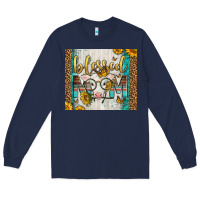 Navy Western Blessed Mom Baby Calf Long Sleeve Tee - LillyAllenDesigns