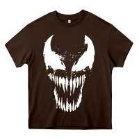 Chocolate Brown venom classic Heavy Core Tee - DesigneFamous