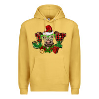 Antique Gold christmas joy cow Premium Hoodie - BarkalooDesign