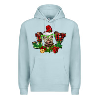 Blue Mist christmas joy cow Premium Hoodie - BarkalooDesign