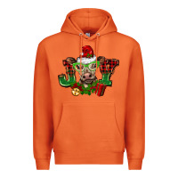 Carrot christmas joy cow Premium Hoodie - BarkalooDesign