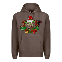 Coffee christmas joy cow Premium Hoodie - BarkalooDesign