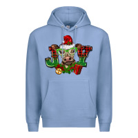 Colony Blue christmas joy cow Premium Hoodie - BarkalooDesign