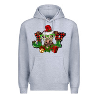 Heather Grey christmas joy cow Premium Hoodie - BarkalooDesign