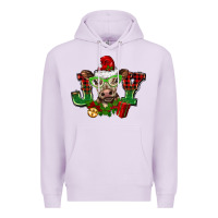Lilac christmas joy cow Premium Hoodie - BarkalooDesign
