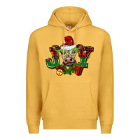Mustard christmas joy cow Premium Hoodie - BarkalooDesign