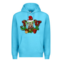 Ocean Blue christmas joy cow Premium Hoodie - BarkalooDesign