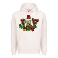 Pale Pink christmas joy cow Premium Hoodie - BarkalooDesign