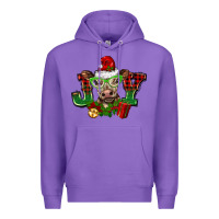 Purple christmas joy cow Premium Hoodie - BarkalooDesign