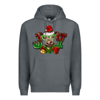 Rock christmas joy cow Premium Hoodie - BarkalooDesign