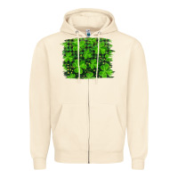 Sandshell st patrick's day shamrock and plaid distressed background Zipper Hoodie - RanaPortraitStore