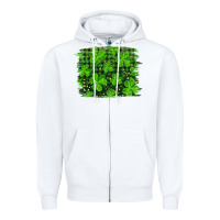 White st patrick's day shamrock and plaid distressed background Zipper Hoodie - RanaPortraitStore