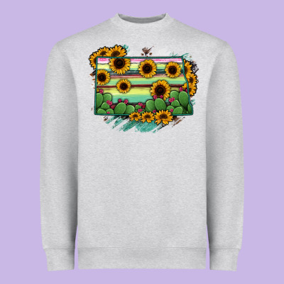 North Dakota State Map Heavyweight Sweatshirt Designed By Ranaportraitstore