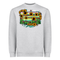 Heather Grey North Dakota State Map Heavyweight Sweatshirt - RanaPortraitStore