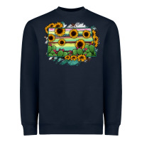 Navy North Dakota State Map Heavyweight Sweatshirt - RanaPortraitStore