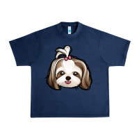 Navy shih tzu Urban Heavy Tee - Jasminsmagicworld