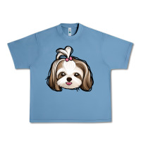 Pebble Blue shih tzu Urban Heavy Tee - Jasminsmagicworld