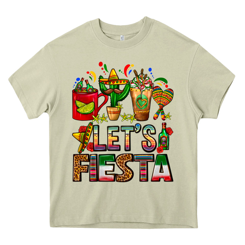 Let's Fiesta Mexico Coffee Cups With Cactus Heavy Core Tee by FaDigitalArtStudio | Teevron