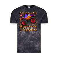 Cloud Black Easily Distracted By Trucks Vintage Tee - CowhideDigitalArt